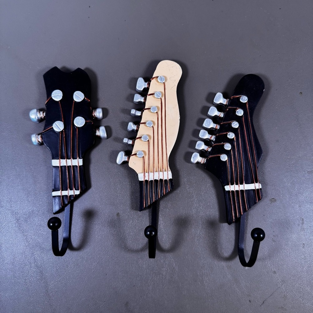 🎸 🤘 Set of 3 Guitar Headstock Hooks